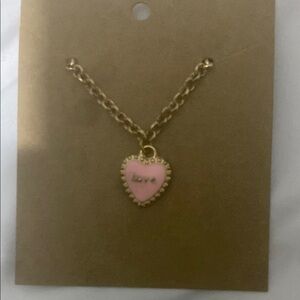 Gold Heart Pendant Necklace